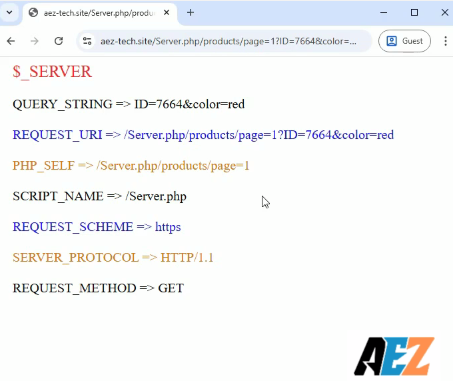 server query string php